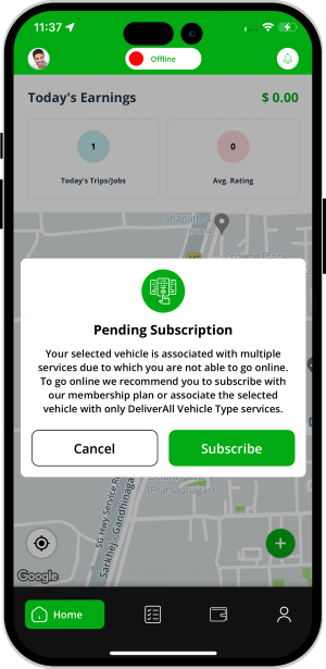 pending subscription