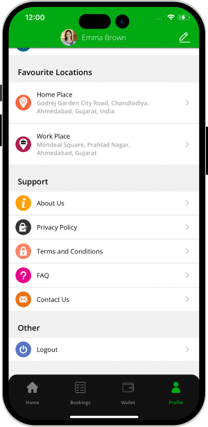 Support Menu