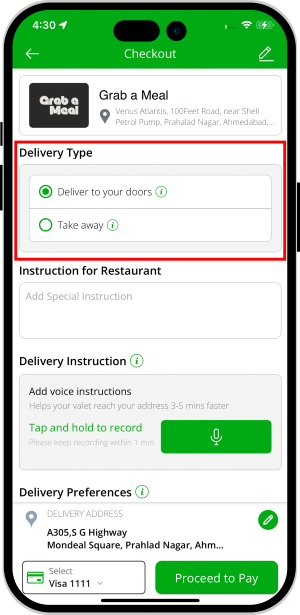 user confirm order to check out