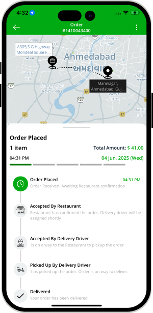 user track the order