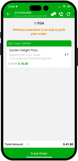 restaurant get notification for driver accept order