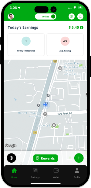 Driver set his availability