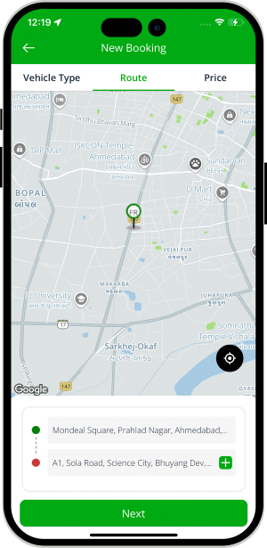 pickup and delivery address