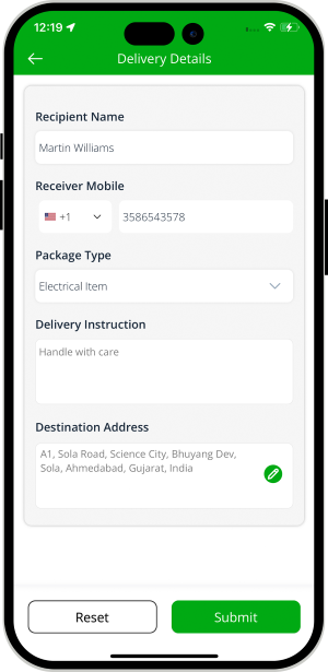 delivery details