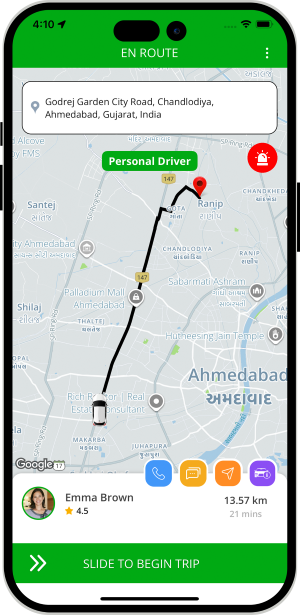 rider get notification for trip started