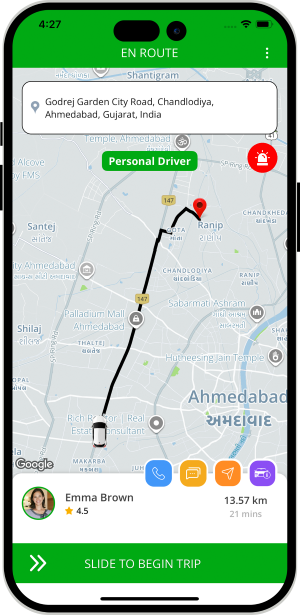 rider get notification for trip started