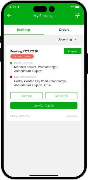 Select booking location