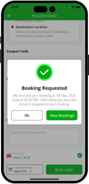 Select booking location