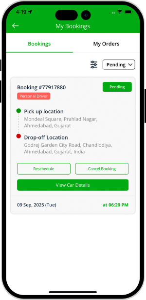 Select booking location