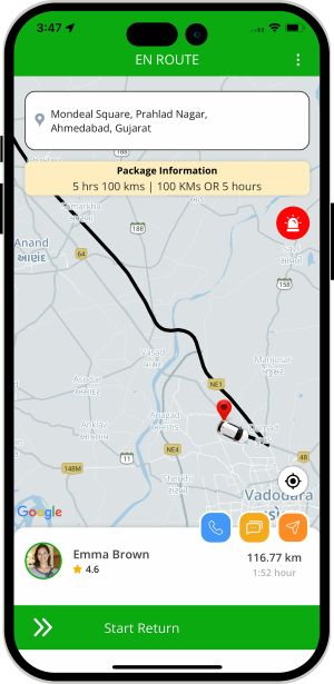 driver slide to end trip and rider get notification for Trip completed