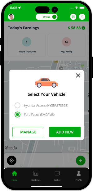 Select Vehicle