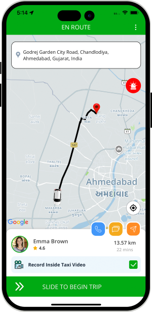 rider get notification for trip started