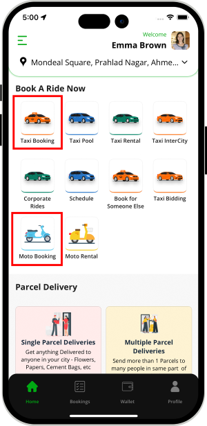 taxi ride request