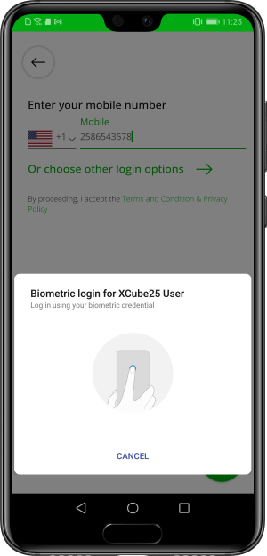 Biometric Login