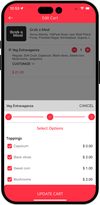 user confirm order to check out