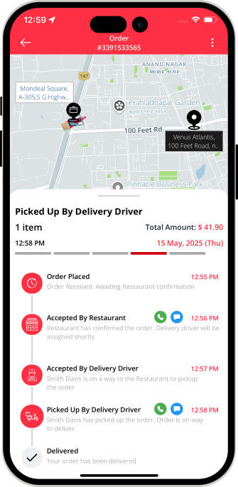 user see the status of the driver