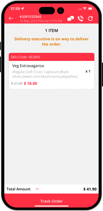 Stores track status of order