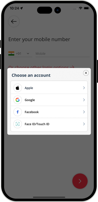 Choose Face ID