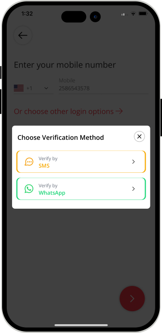 Select booking location