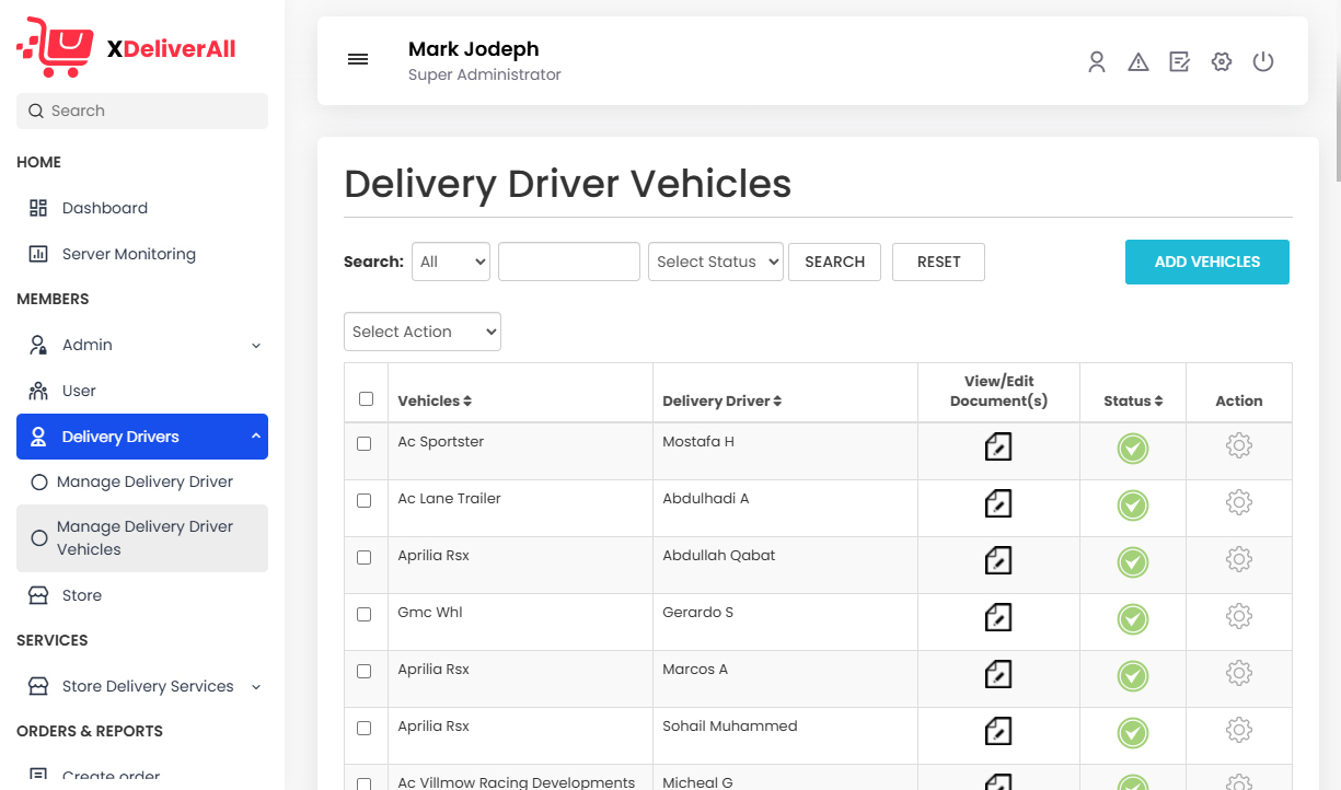 Driver Vehicles