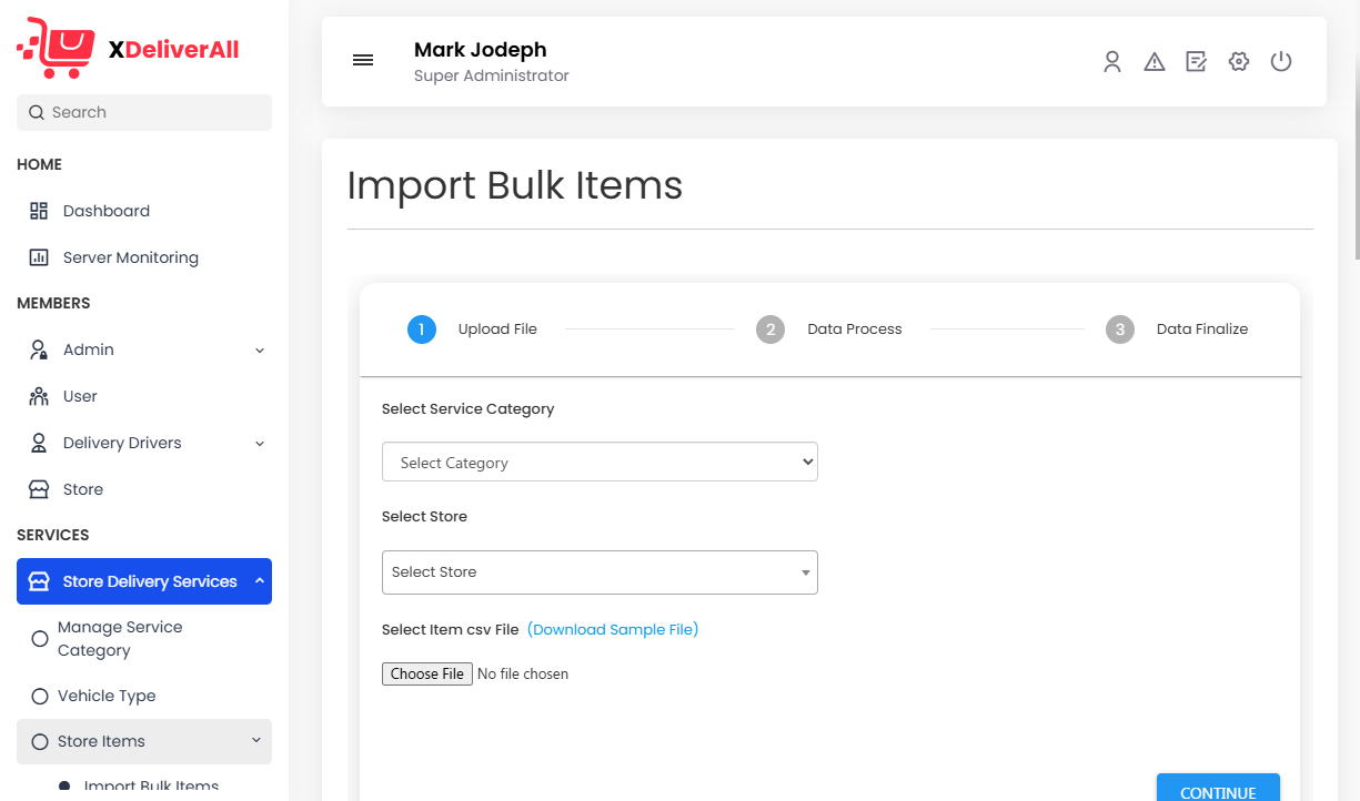 Import Bulk Items