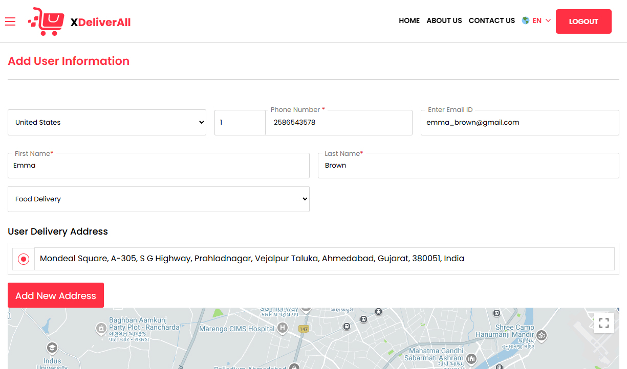Add User Information