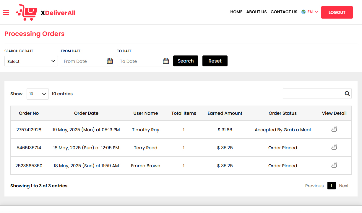 Processing Orders