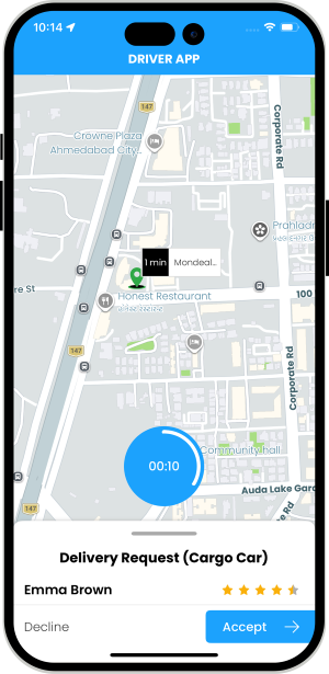drivers receive sender request