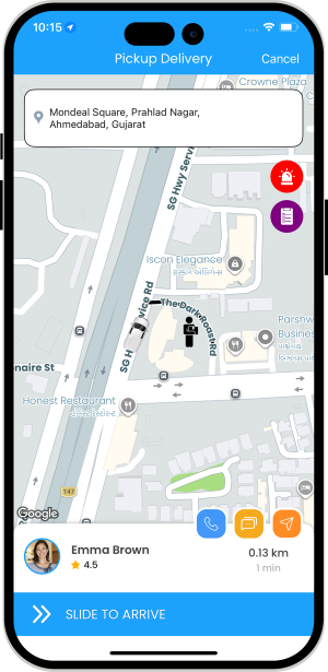 sender see driver details