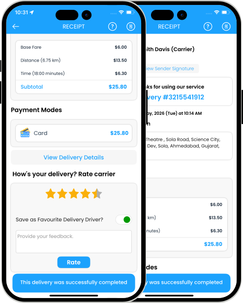 sender invoice detail