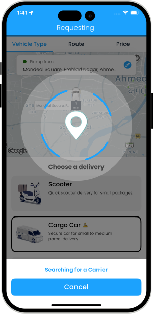 process of delivery started
