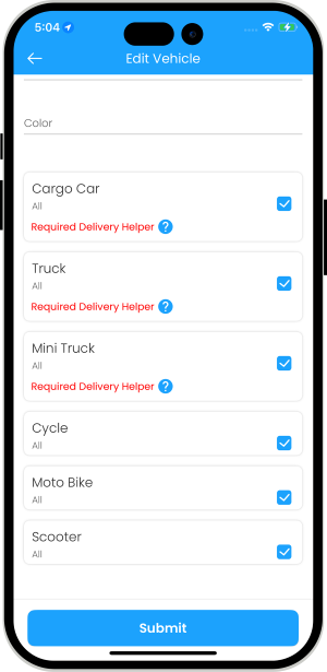 Manage Vehicles