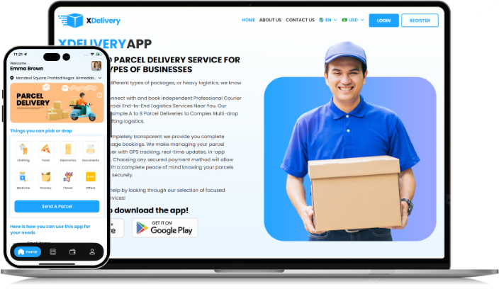 how parcel delivery app work?