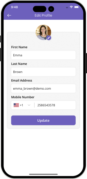 User can edit their profile User can edit their profile
