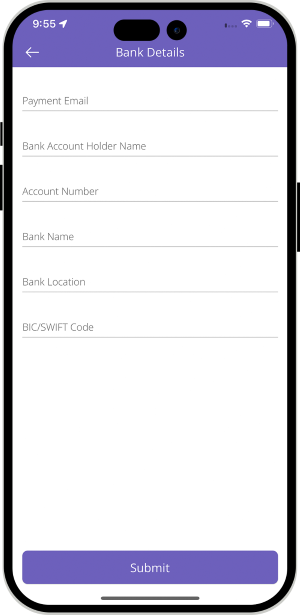 driver fill bank details
