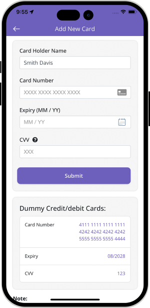 driver fill card details