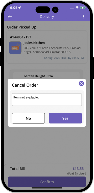 Order Cancellation Order Cancellation