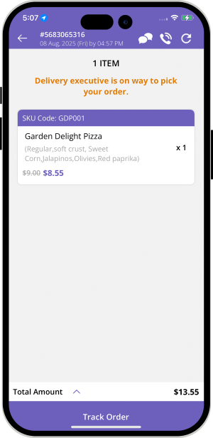 Restaurant/Store get notification Restaurant/Store get notification for driver accept order