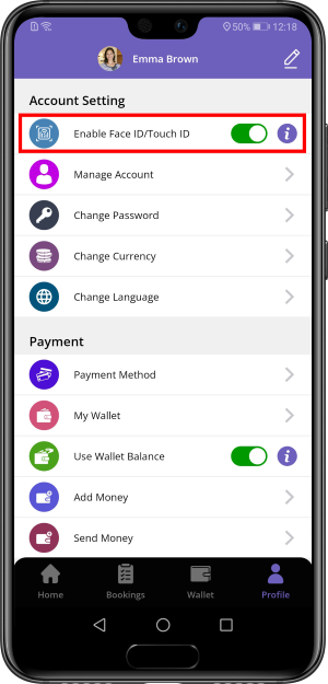 Select booking location