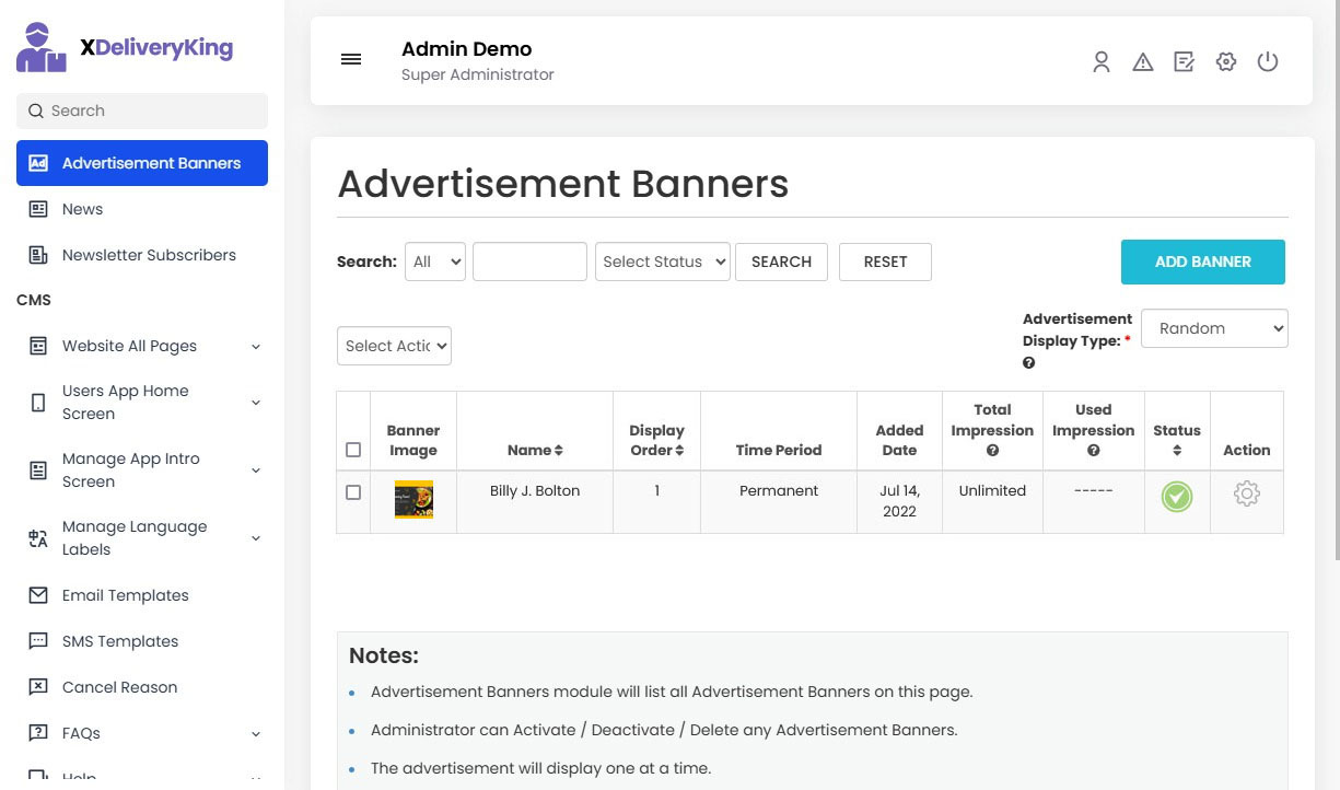 advertisement banners