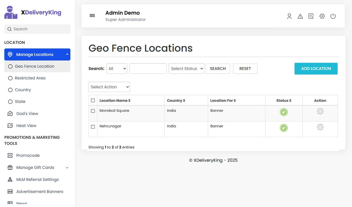 geo fence locations