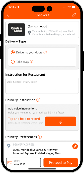 Checkout Screen
