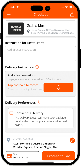 user confirm order to check out