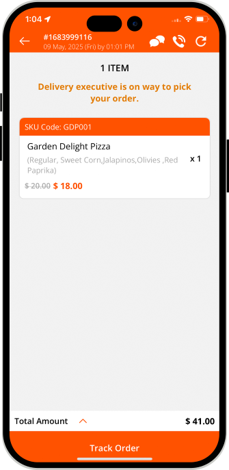 restaurant get notification for driver accept order