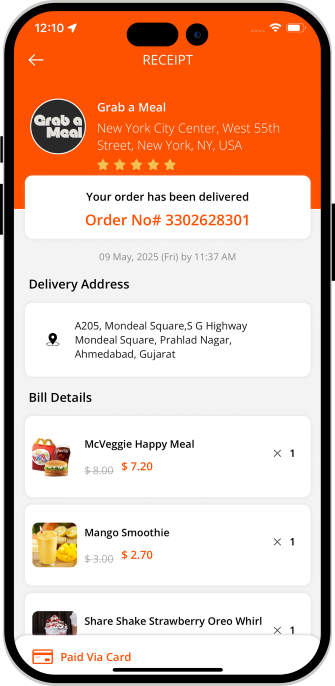 driver see details of address, earning , order