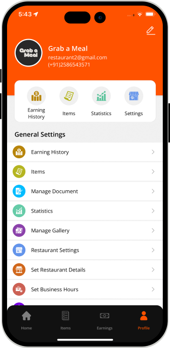 restaurant app menu