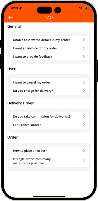 help when issues with delivery
