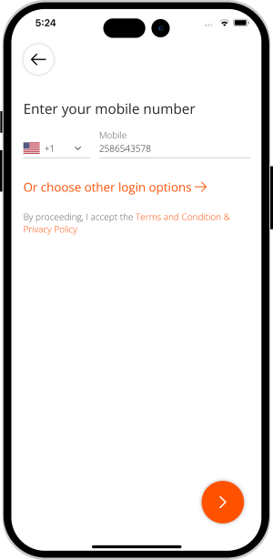 Enter Mobile Number
