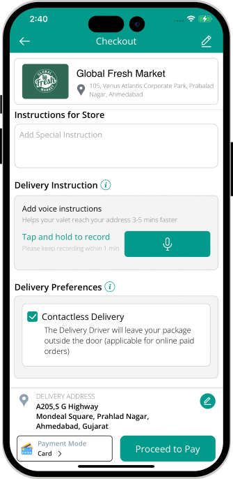 user confirm order to check out