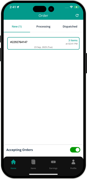 Store app displays order details